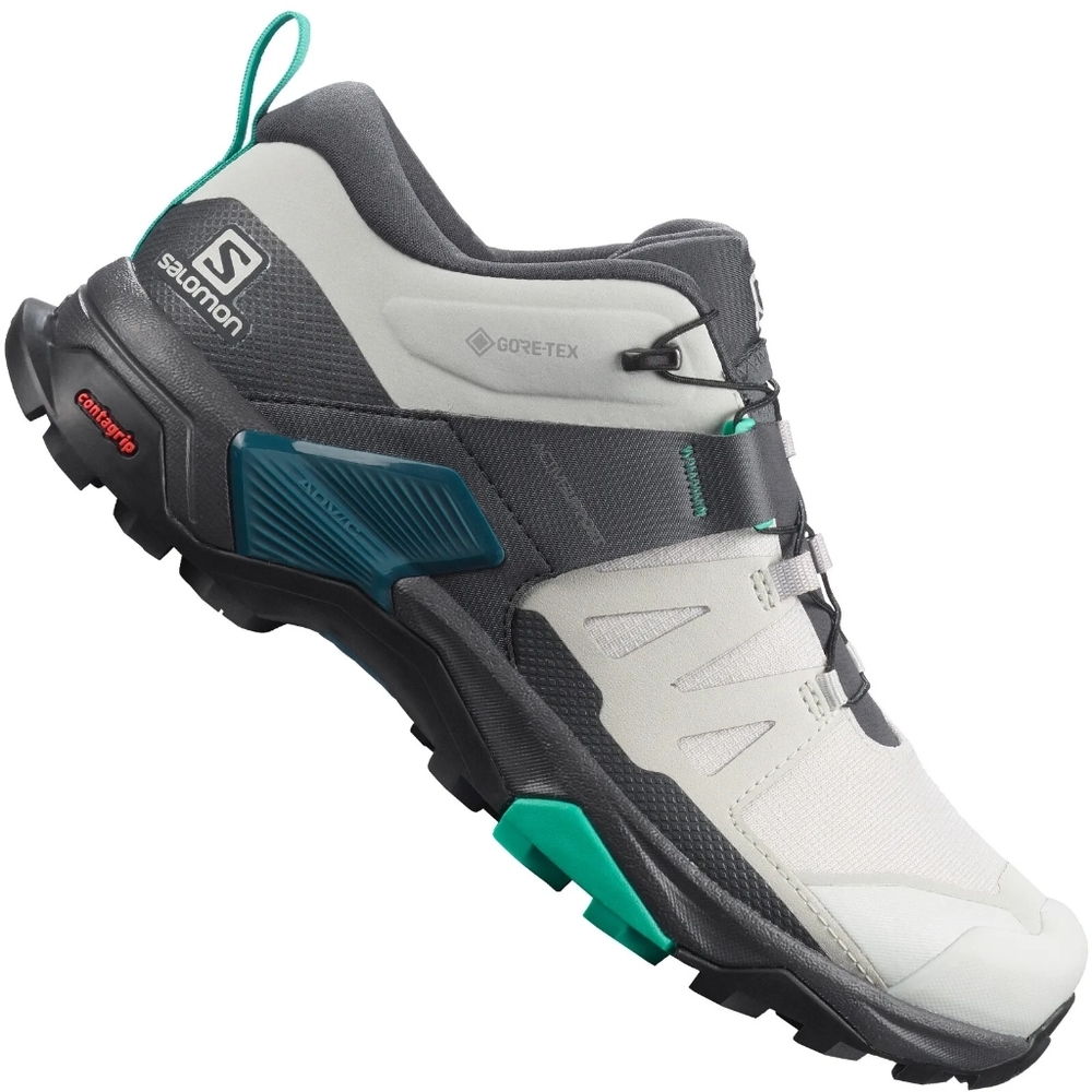 Salomon X Ultra 4 GTX Women's Hiking Boots Shoes Trekking Light Grey